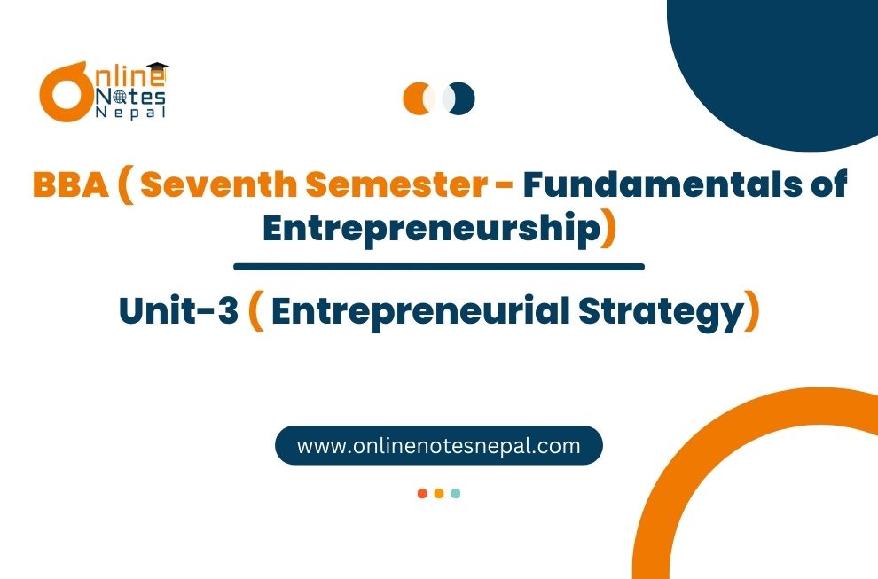 Unit 3: Entrepreneurial Strategy  - Fundamentals of Entrepreneurship | Seventh Semester Photo